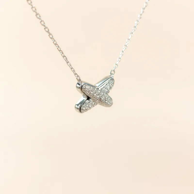 CHAUMET Necklace Jeux de Liens · Collection · Pavé Diamond Necklace White Gold 18KW hite Gold Diamond One Size 42cm — cover view 2 of 10