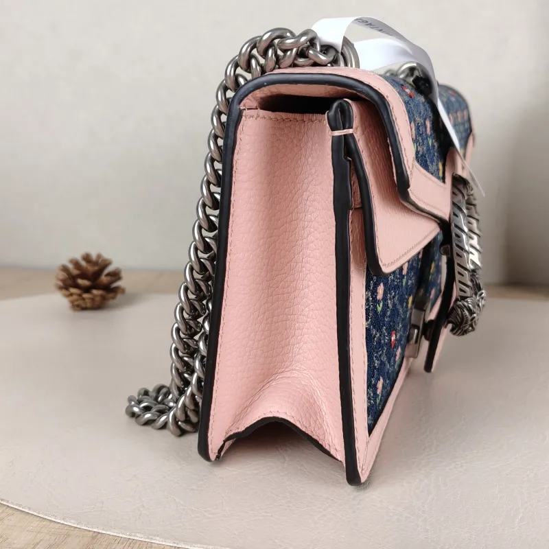GUCCI Shoulder Bag Dionysus Embroidered Colorblock Small 25 × 7 × 13.5 cm — detail view 9 of 14