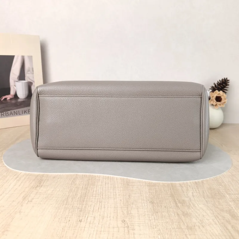 CELINE Shoulder Bag Soft 16Shoulder Bag Grey Calfskin Medium 32 × 15 × 24 cm — cover view 4 of 5