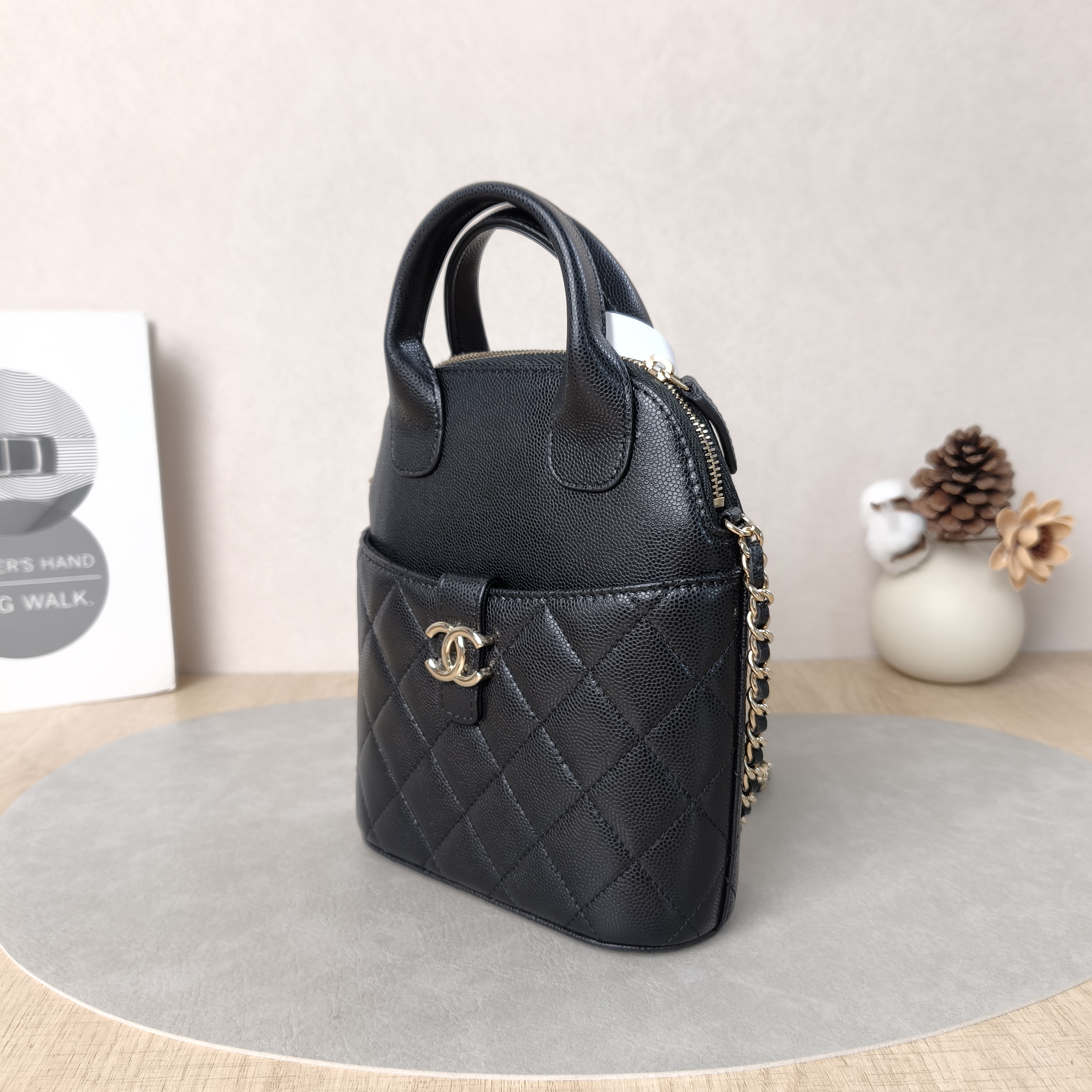 Chanel Top Handle Bag25a Edition Top Handle Bag Black Grained Calfskin One Size15.5 × 6.5 × 8.5 cm — cover view 3 of 5