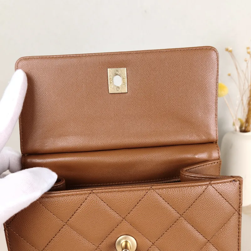 Chanel Backpack23a Backpack Brown Grained Calfskin One Size20 × 7.5 × 21 cm — detail view 9 of 13