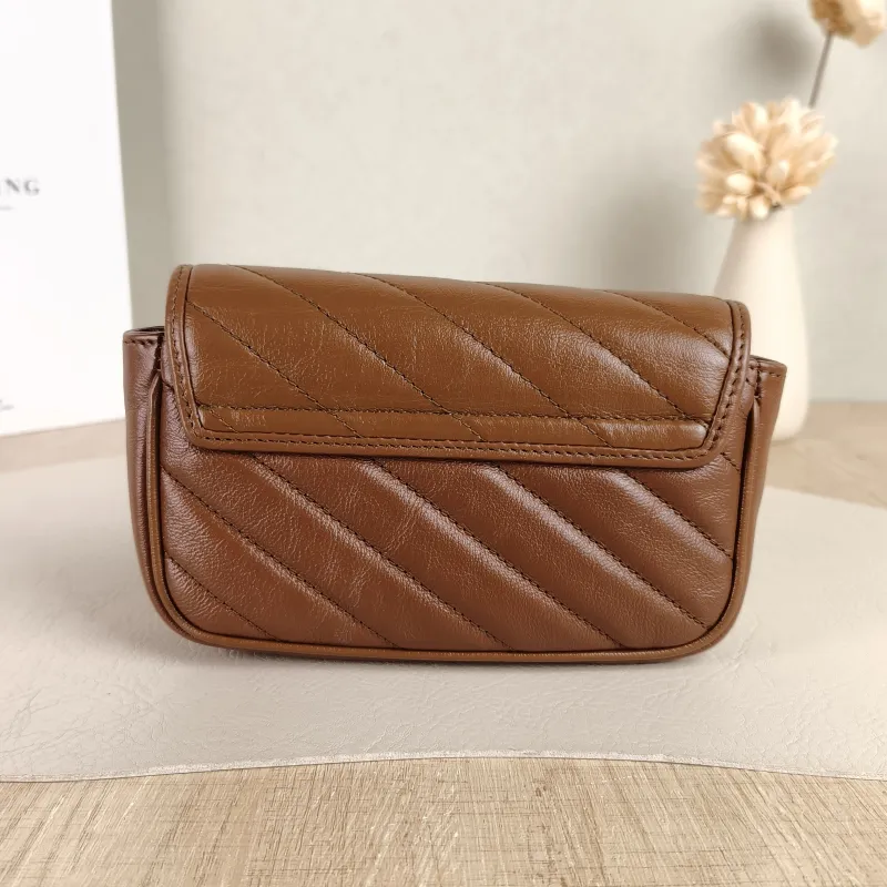 GUCCI Crossbody Bag GG Marmont Mini Marmont Mini Caramel Calfskin Mini 16.5 × 4.5 × 9.5 cm — cover view 2 of 5