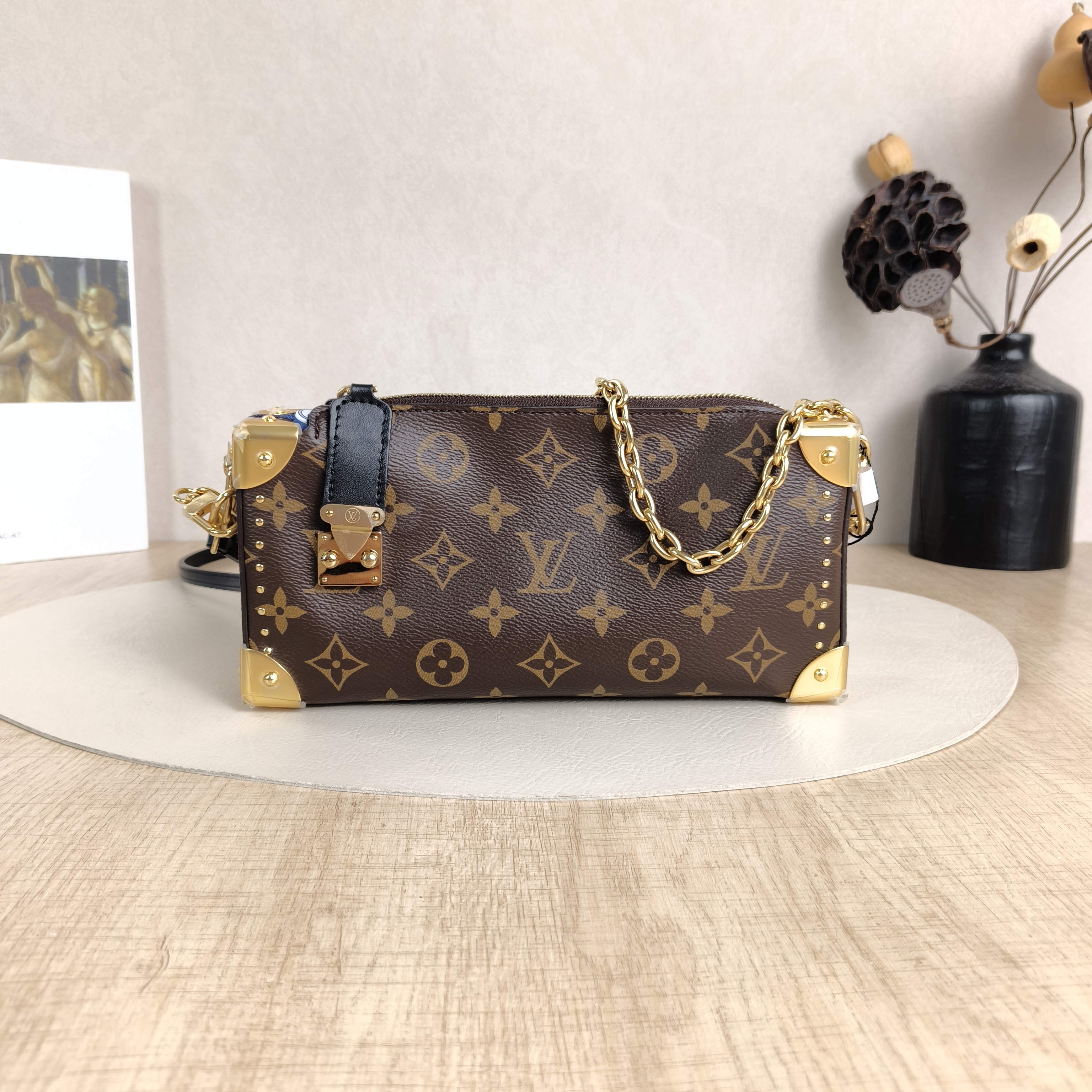 Louis Vuitton Crossbody Bag Slim Trunk Box Monogram PVC Medium23 × 4 × 12 cm
