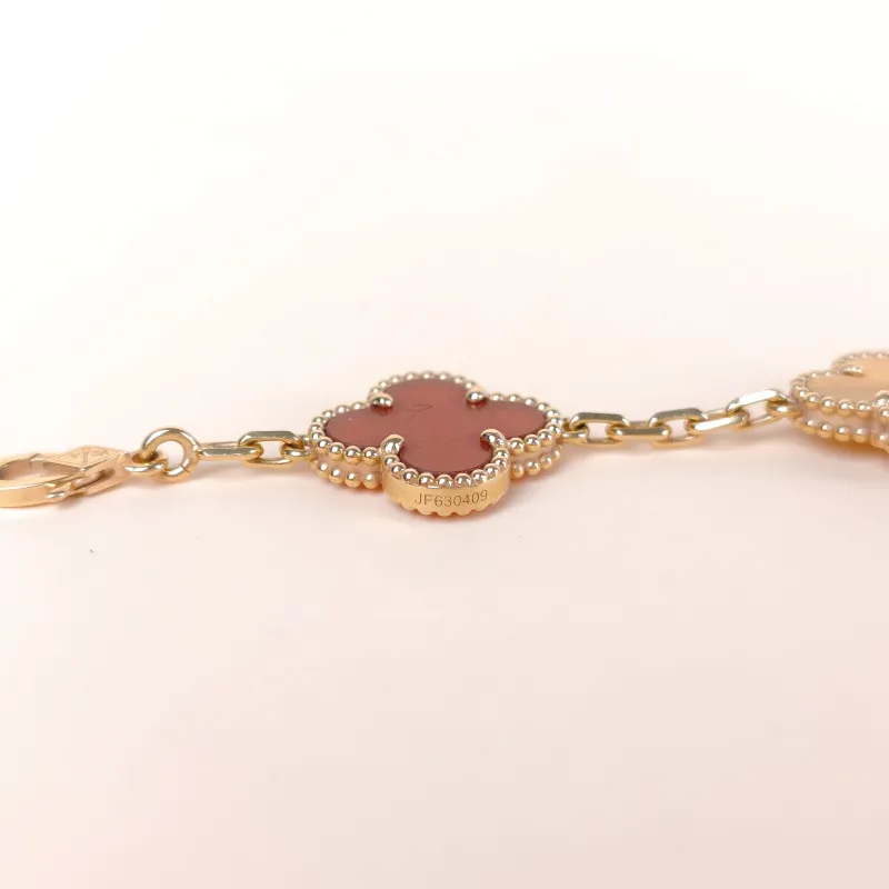 Van Cleef & Arpels Bracelet Alhambra Alhambra Collection Five-Motif Bracelet 18KR ose Gold Vintage Small 15.5cm 3.5cm — cover view 4 of 10