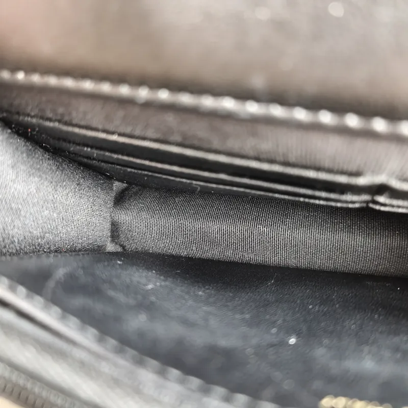 Chanel Crossbody Bag woc Black Waxed Leather One Size 19.2 × 3.5 × 12.3 cm — detail view 7 of 13