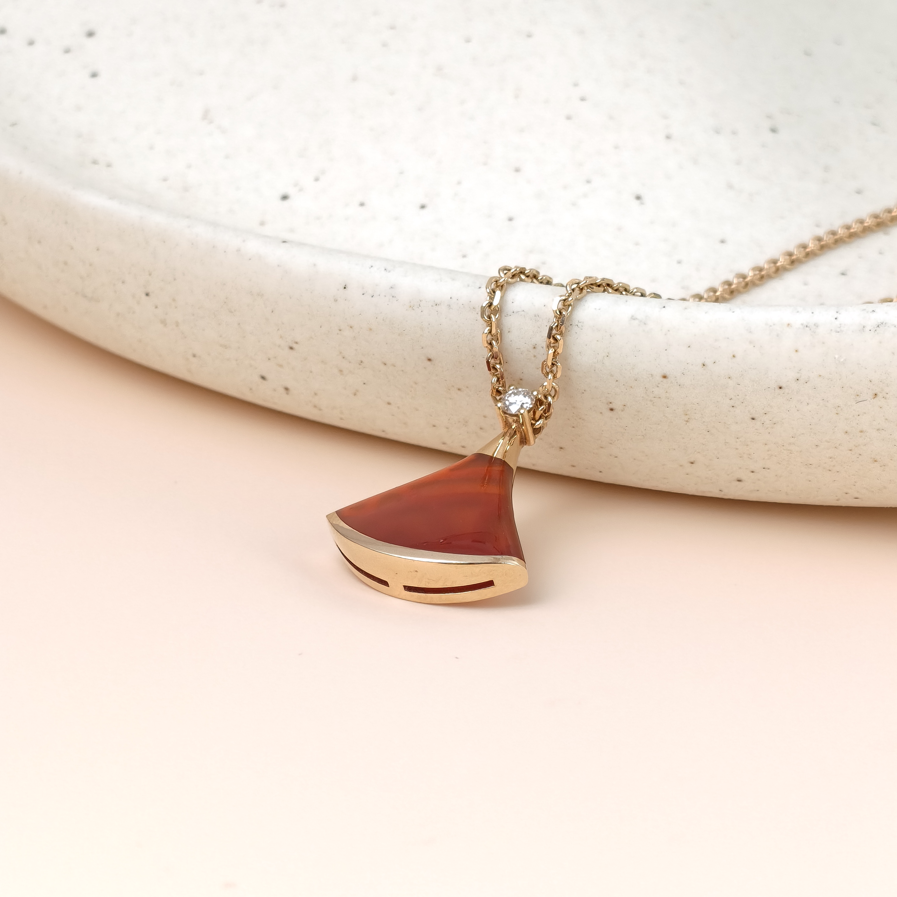 Bvlgari Necklace DIVAS’ DREAM Collection Diamond18KR ose Gold One Size Pendant1.5cm — cover view 3 of 10