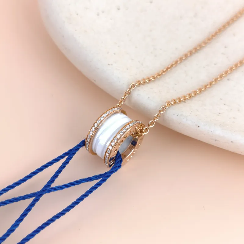 Bvlgari Necklace B.ZERO1Collection White Pavé Diamond Rose Gold Rose Gold Diamond18KR ose Gold One Size 45cm — cover view 4 of 7