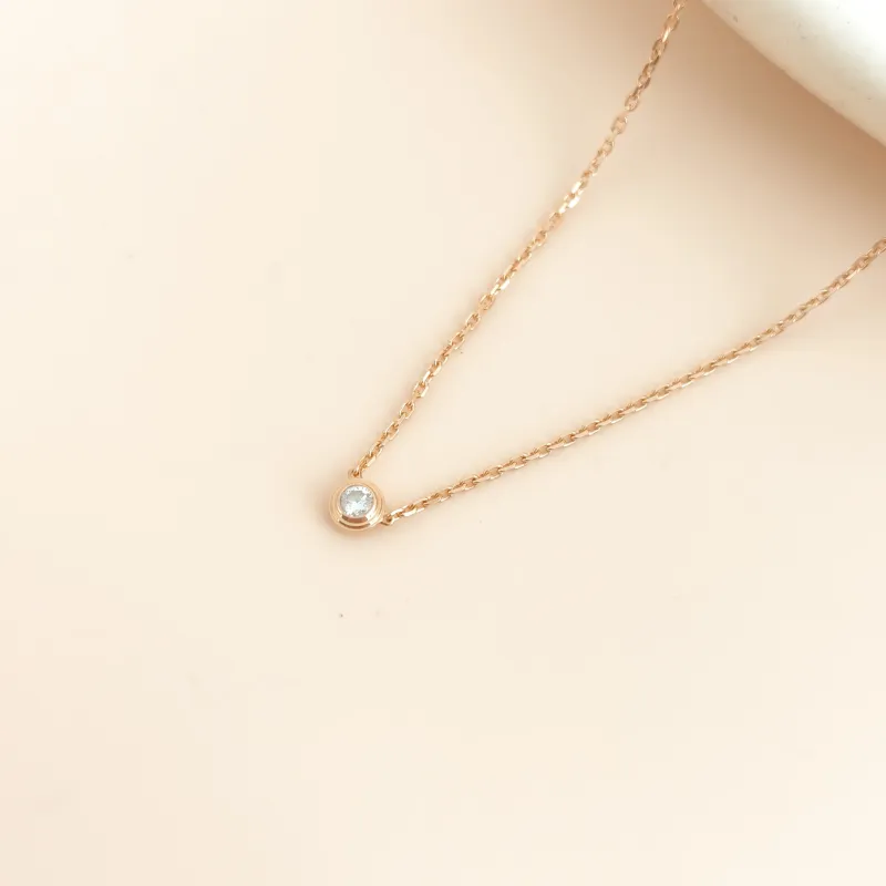 CARTIER Necklace d'Amour Necklace Rose Gold Diamond18KR ose Gold Mini 41cm — cover view 3 of 7