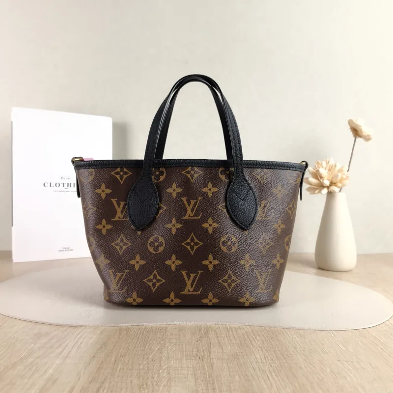 Louis Vuitton Crossbody Bag NEVERFULL INSIDE OUT BB Black PVC · Calfskin BB 26.5 × 11 × 16.5 cm — cover view 2 of 5