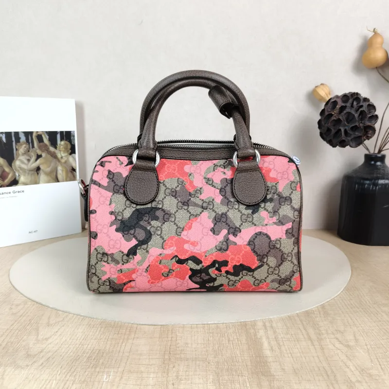 GUCCI Top Handle Bag Top Handle Bag Pink Monogram PVC Small 25 × 14 × 16 cm — cover view 5 of 6
