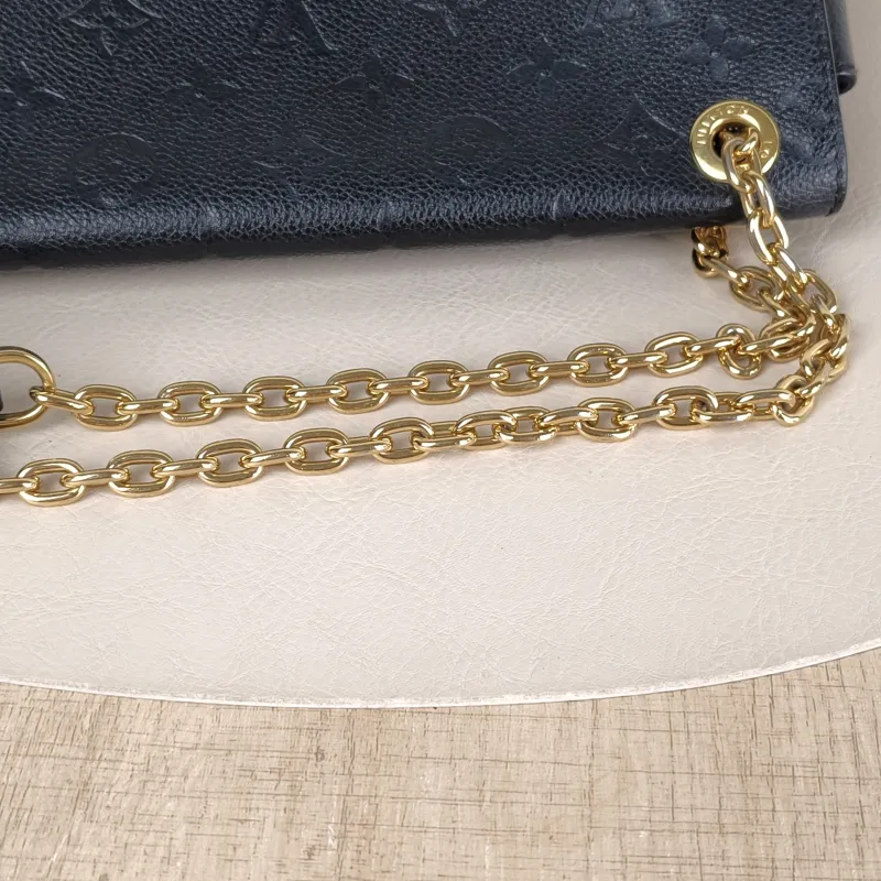 Louis Vuitton Shoulder Bag VAVIN Black Empreinte Embossed Calfskin Monogram Small25 × 9.5 × 17 cm — detail view 2 of 13