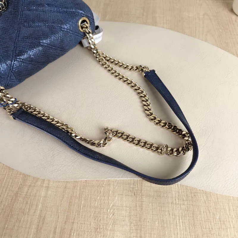 Bvlgari Crossbody Bag Serpenti Cabochon Navy Small 21.5 × 7 × 15 cm — detail view 9 of 11