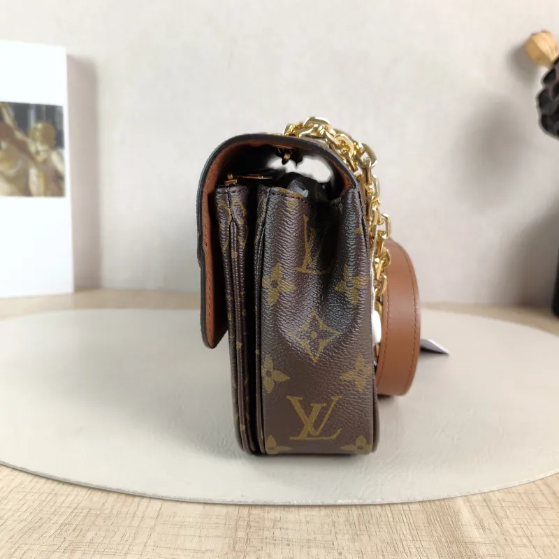 Louis Vuitton Crossbody Bag Marceau Chain Bag Caramel PVC · Calfskin One Size 24.5 × 6.5 × 15 cm — detail view 9 of 13