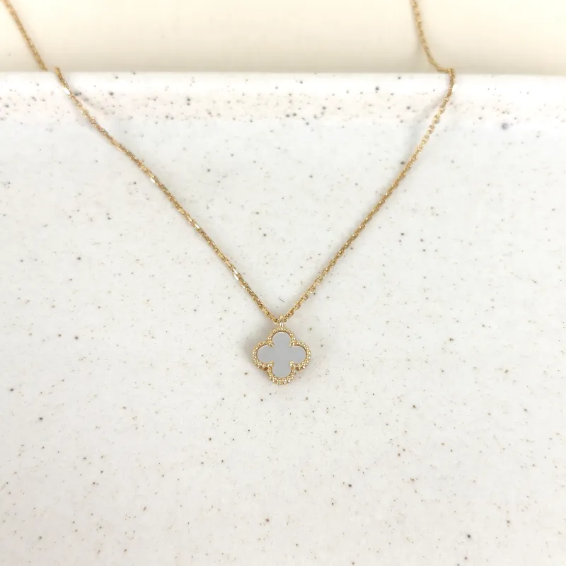 Van Cleef & Arpels Necklace Alhambra Pearl · White Mother-of-Pearl18KY ellow Gold Sweet Mini0.95 × 0.95 × 40 cm — cover view 6 of 6