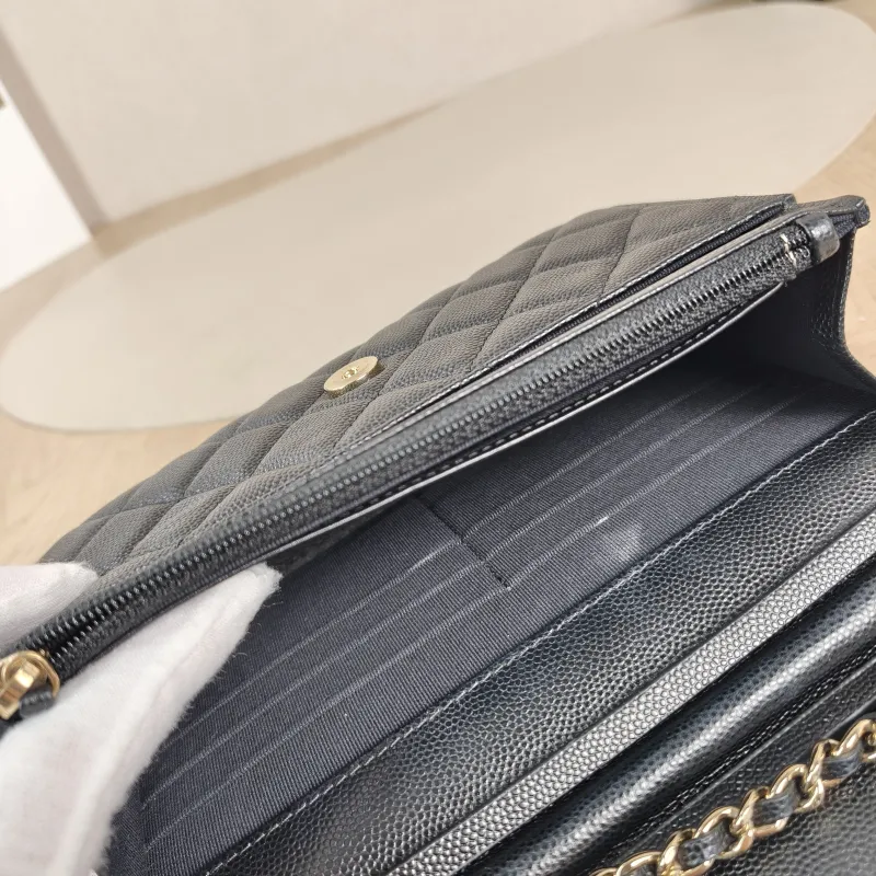 Chanel Crossbody Bag CF WOCWOC Bag Accessory Black Grained Calfskin Mini 19.2 × 3.5 × 12.3 cm — detail view 2 of 12