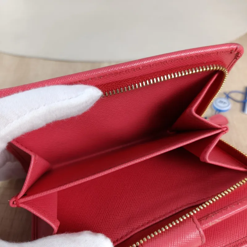 PRADA Wallet Edition Wallet Pink Calfskin One Size 14 × 3 × 9 cm — detail view 1 of 10