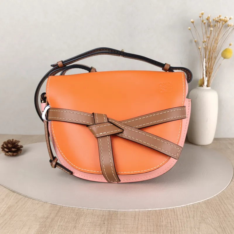 LOEWE Crossbody Bag Gate Colorblock Calfskin Medium 25 × 11.5 × 19 cm