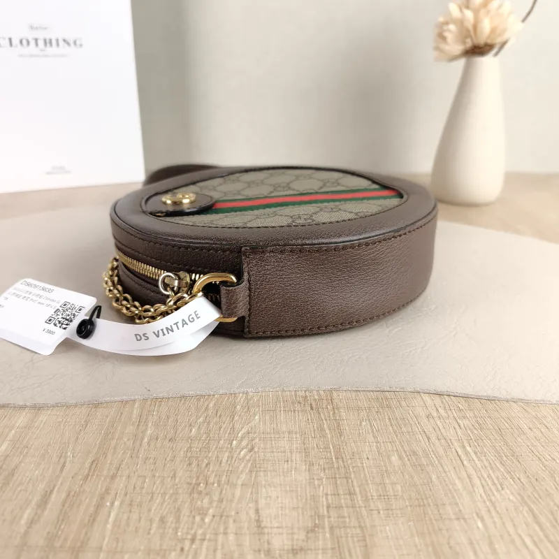 GUCCI Crossbody Bag Ophidia GG Round Bag Monogram PVC Mini 18 × 4.5 × 18 cm — detail view 7 of 10