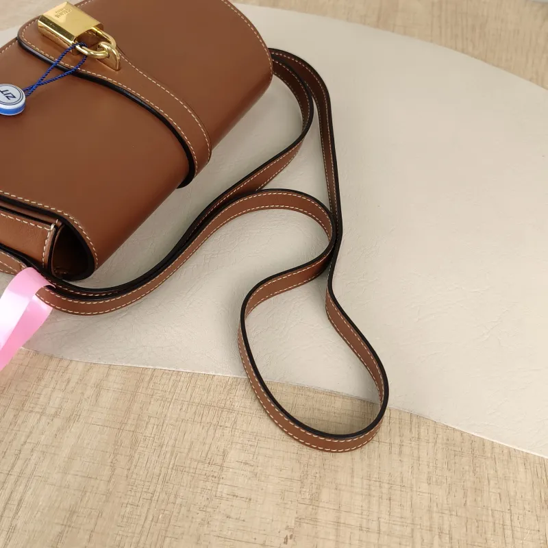 CELINE Crossbody Bag TABOU Brown Calfskinmini18 × 5 × 8 cm — detail view 1 of 12