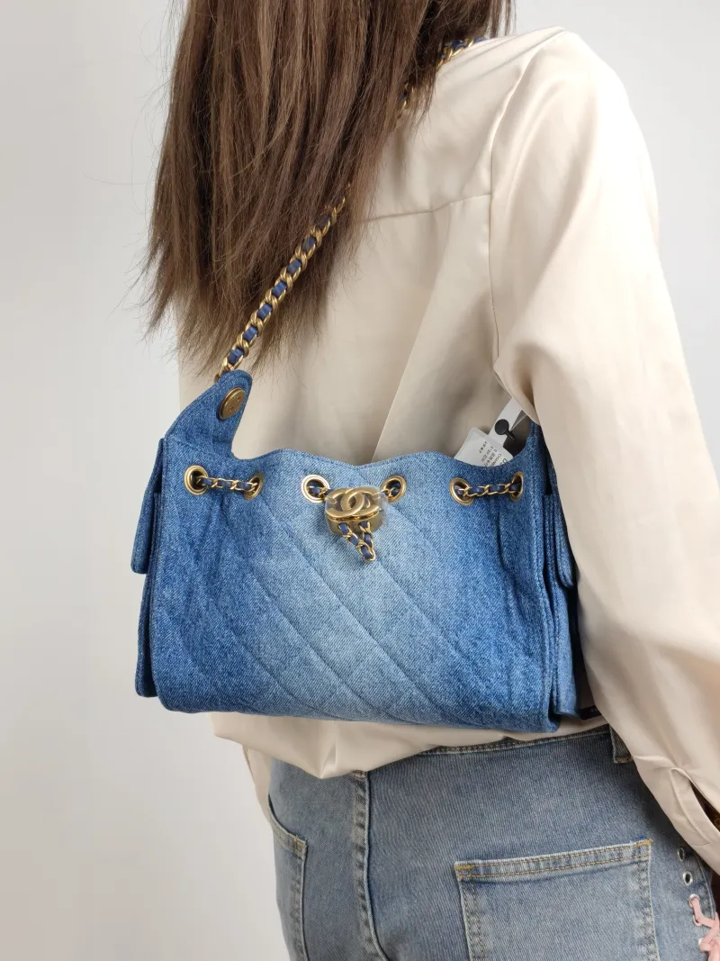 Chanel Crossbody Bag 25Bag Blue Mini 22 × 12.5 × 20 cm — on-model view 2 of 2