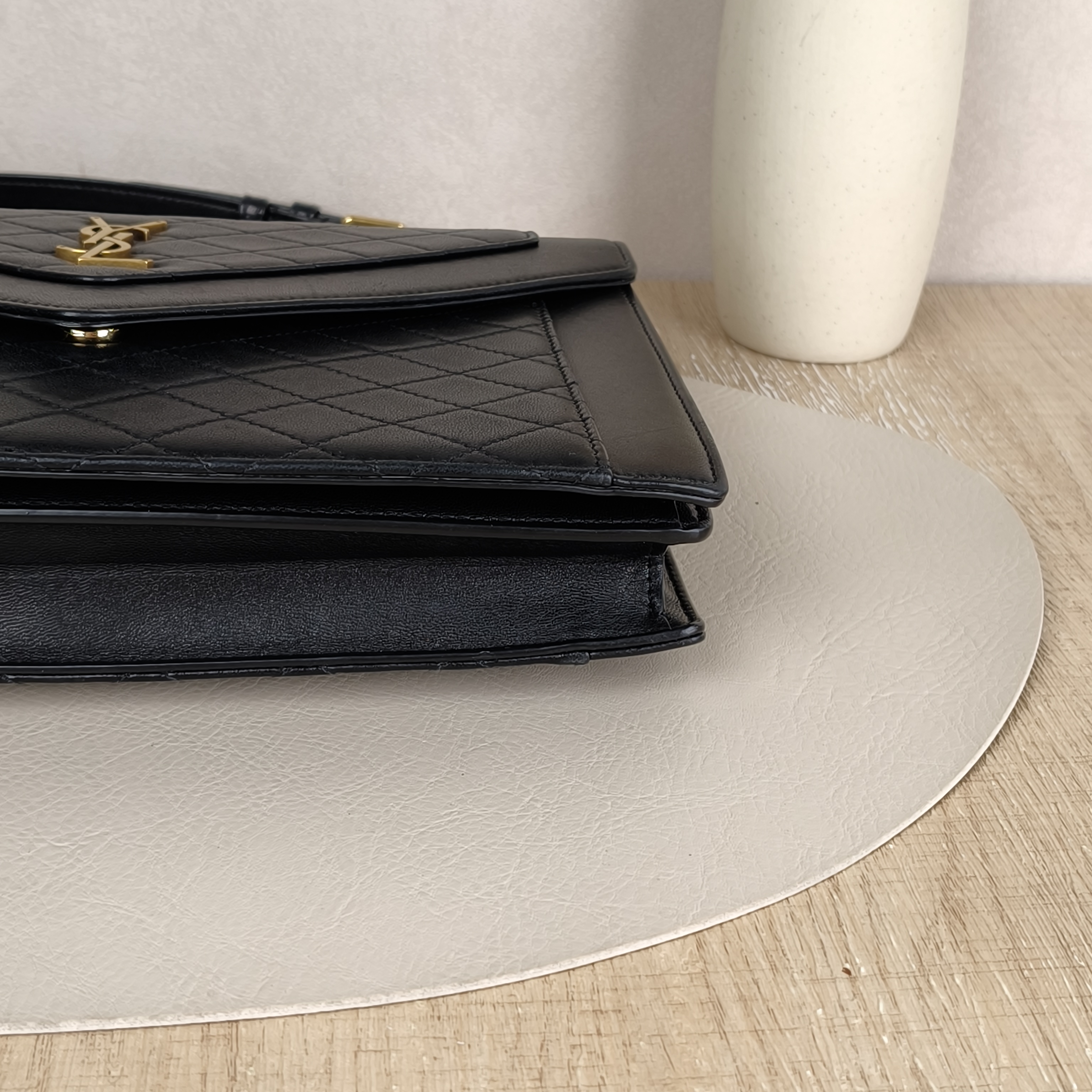 SAINT LAURENT gaby Shoulder Bag Black Lambskin · 26.5 × 3 × 8 cm — cover view 3 of 8