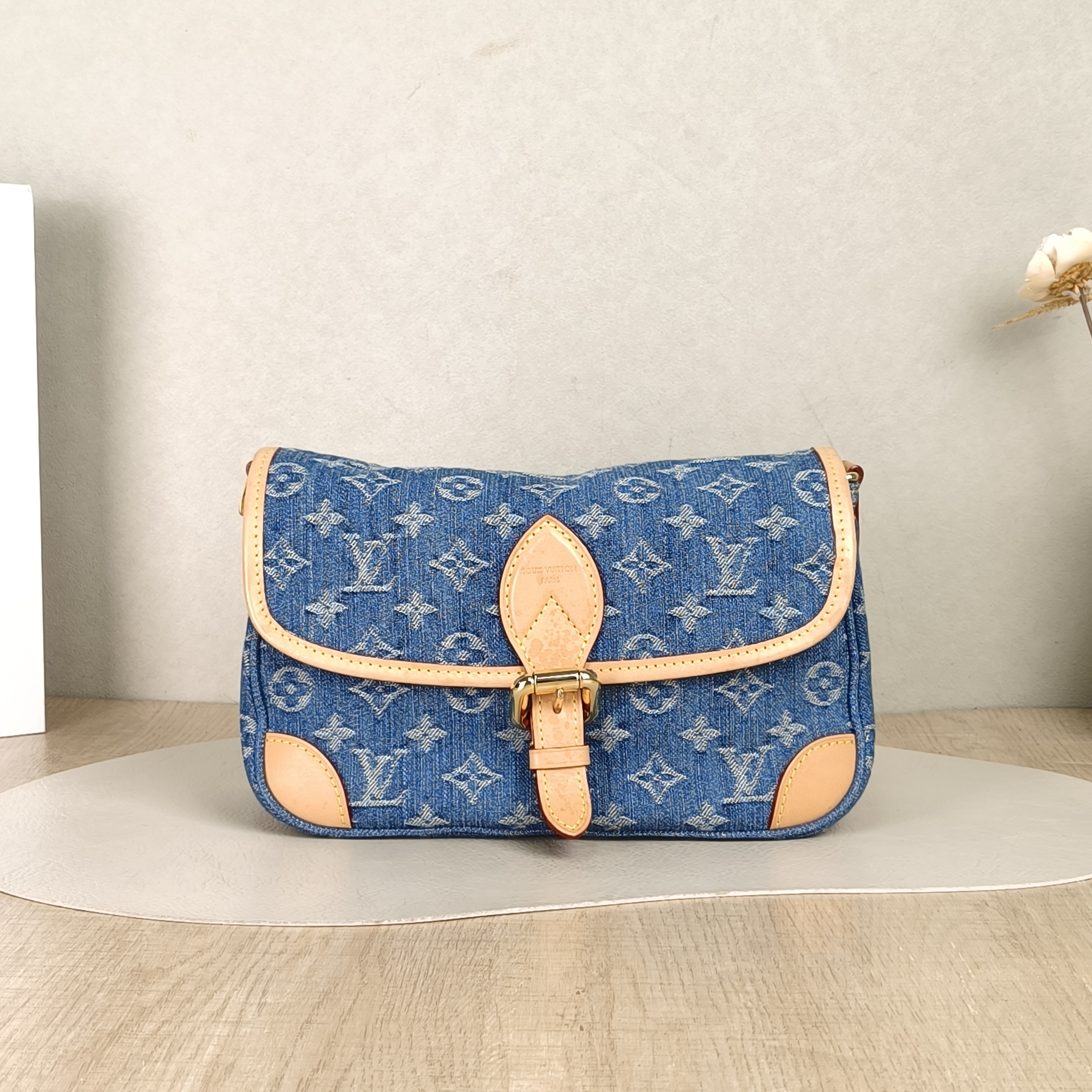 Louis Vuitton Crossbody Bag Diane Baguette Bag Blue Small24 × 9 × 15 cm