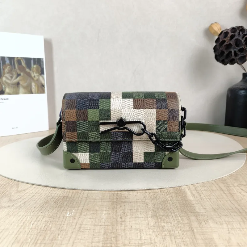 Louis Vuitton Crossbody Bag Steamer Box Green PVC Mini 18 × 6.5 × 11 cm