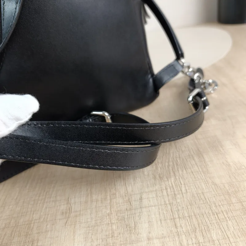 FENDI Backpack Pearl Backpack Black Calfskin One Size21 × 10 × 25 cm — detail view 12 of 12