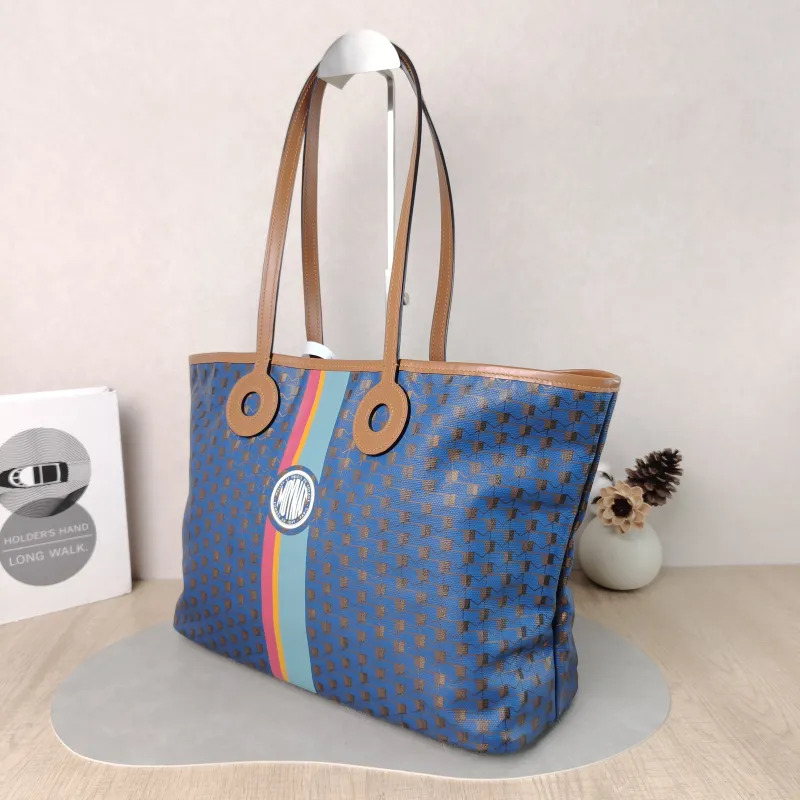 Moynat Shoulder Bag Blue Canvas 34 × 14 × 26 cm — cover view 3 of 5