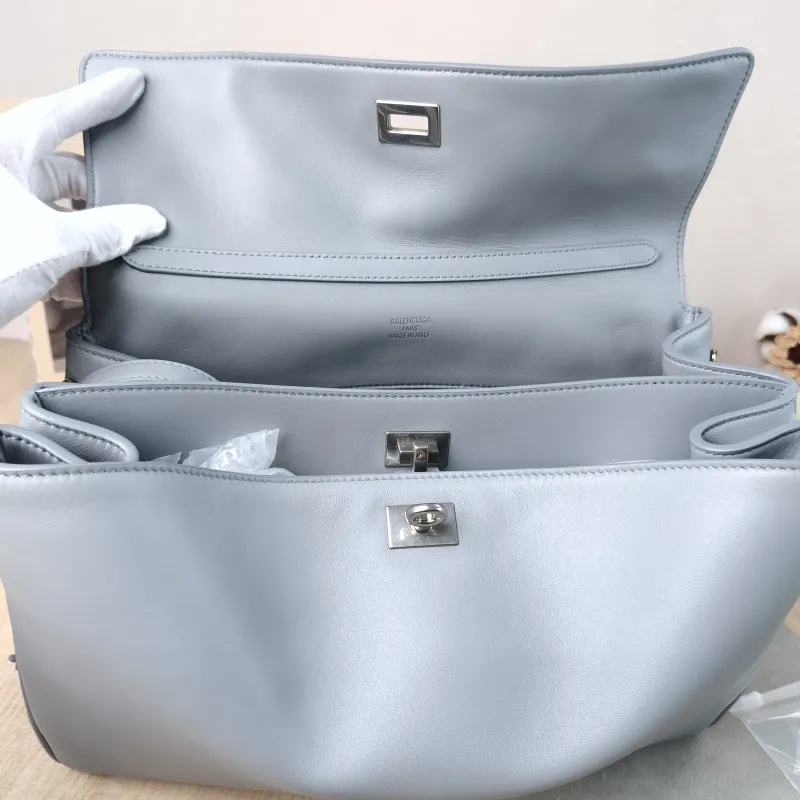 BALENCIAGA Crossbody Bag RODEO Blue Calfskin Medium 35 × 11 × 23.5 cm — detail view 9 of 14