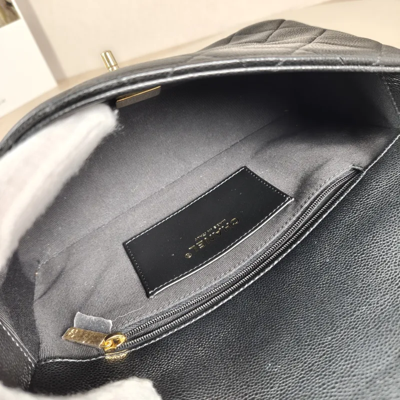 Chanel Crossbody Bag Editioncf mini Black Grained Calfskin 23.5 × 7 × 15 cm — detail view 7 of 13