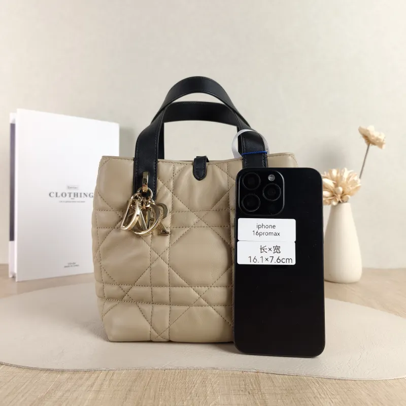 DIOR Top Handle Bag TOUJOURS Edition · Black Calfskin Small 18.5 × 12 × 18.5 cm — cover view 3 of 5