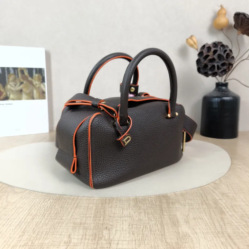 DELVAUX Top Handle Bag Cool Box Box Shoulder Bag Colorblock Calfskinmini21 × 11 × 13 cm — cover view 3 of 6