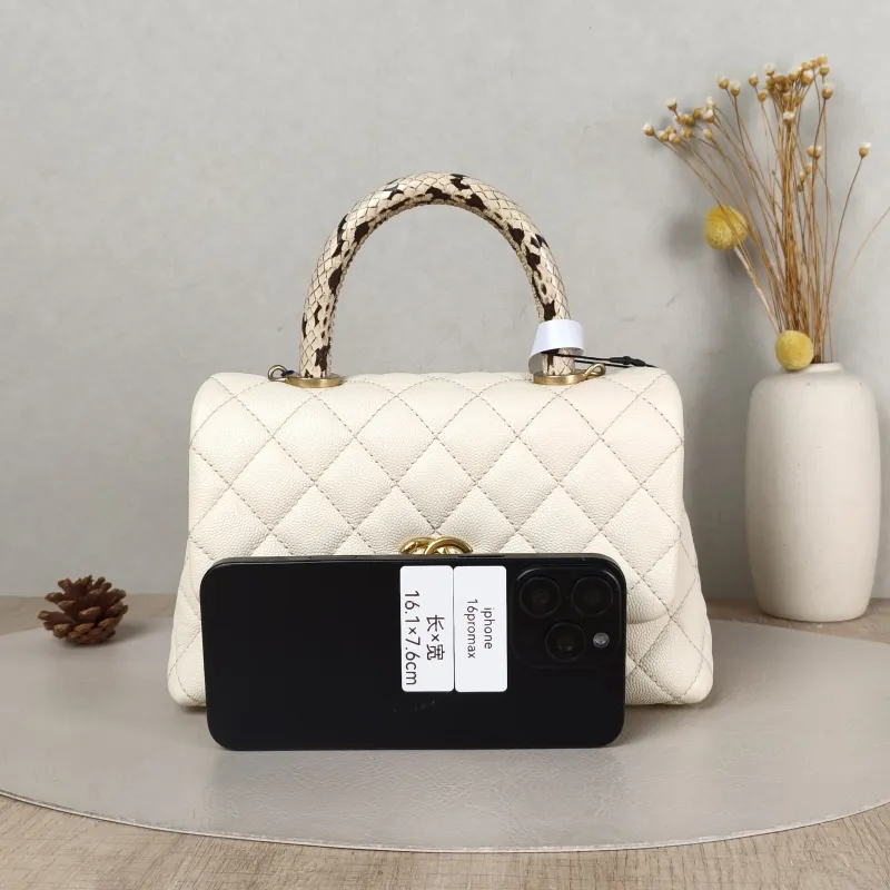 Chanel Top Handle Bag Coco Handle Beige Grained Calfskin Small 24 × 10 × 14 cm 26 — cover view 5 of 5