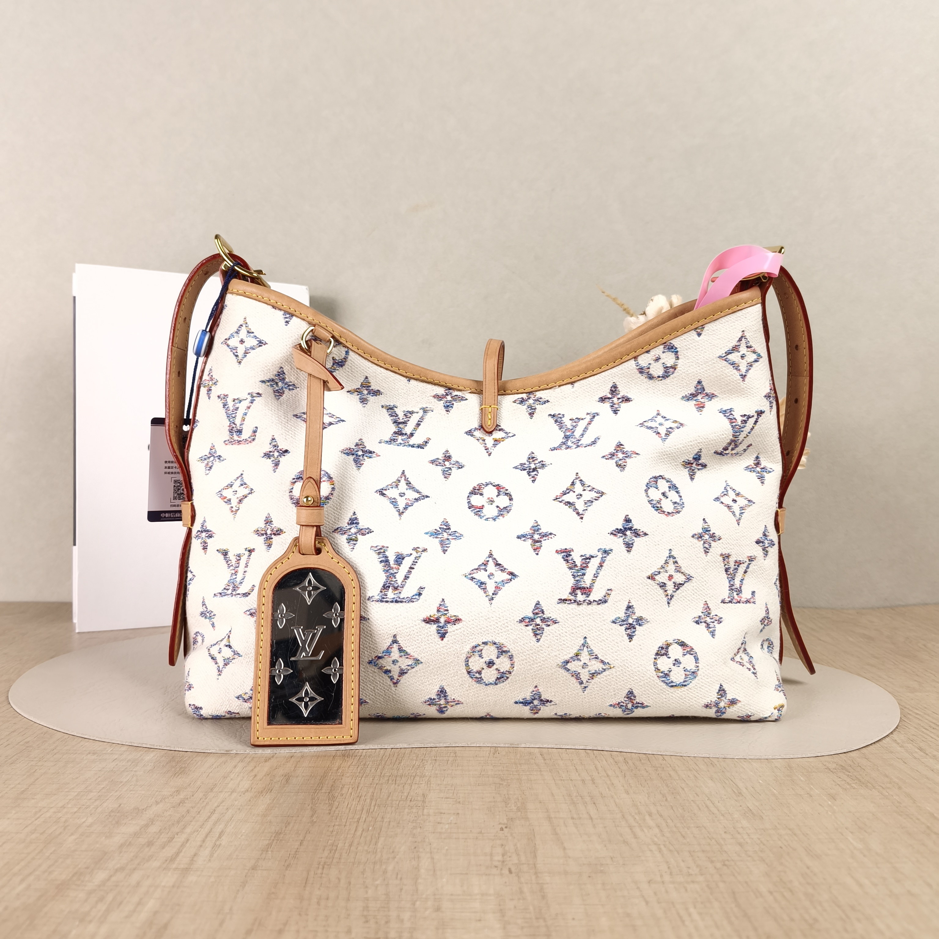 Louis Vuitton Crossbody Bag Carryall Nautical Collection Beige Canvas Small29 × 12 × 24 cm