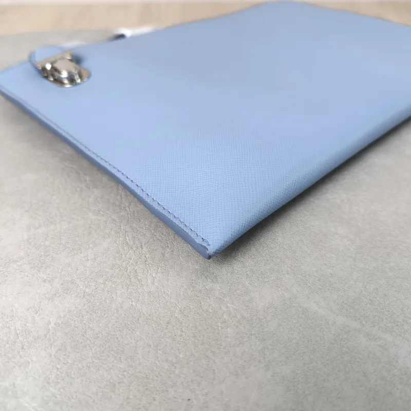 PRADA Clutch Clutch Blue Calfskin 30*19 — detail view 5 of 12