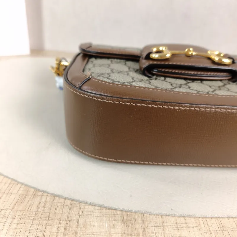 GUCCI Crossbody Bag Horsebit 1955 Horsebit Small Monogram PVC Small 20.5 × 5 × 14.5 cm — detail view 6 of 13