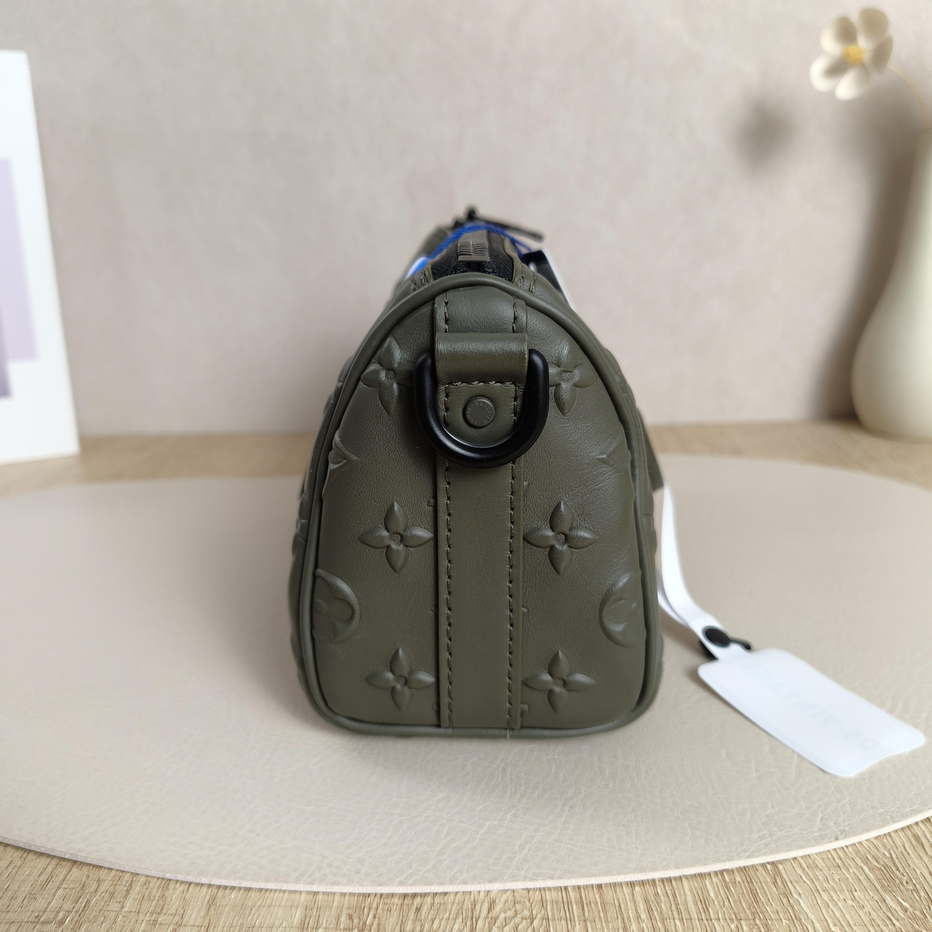 Louis Vuitton Crossbody Bag Keepall XS Green Monogram Seal Calfskinmini21 × 9 × 12 cm — cover view 4 of 11