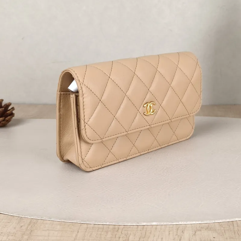 Chanel Crossbody Bag woc Collection Taupe Lambskin mini17 × 5 × 9.5 cm — cover view 5 of 6