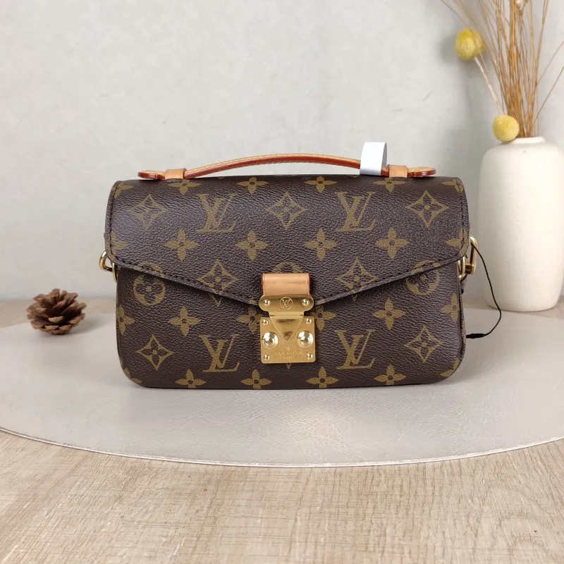 Louis Vuitton Crossbody Bag Pochette Métis East West Monogram PVC Small 21.5 × 6 × 13.5 cm