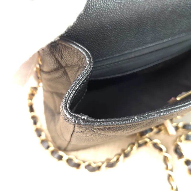 Chanel Crossbody Bag25p Black Grained Calfskin Small22 × 6.5 × 14 cm — detail view 4 of 12
