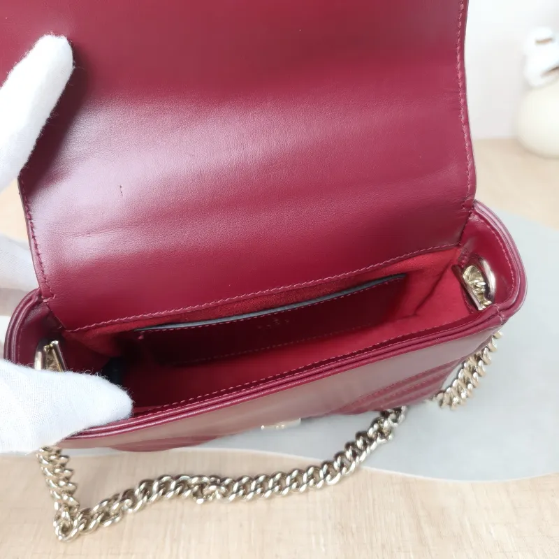 GUCCI Crossbody Bag GG Marmont Marmont Edition Calfskin Mini 17 × 6 × 13 cm — detail view 2 of 15