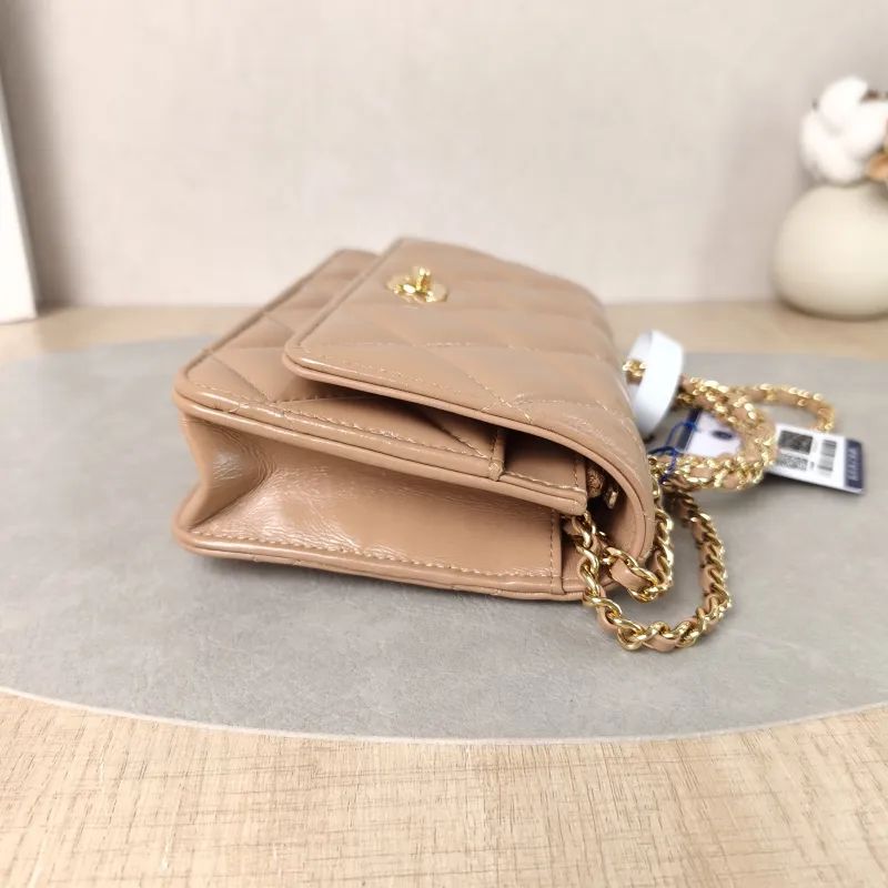 Chanel Crossbody Bag woc Brown Lambskin One Size19.2 × 3.5 × 12.3 cm — detail view 1 of 13