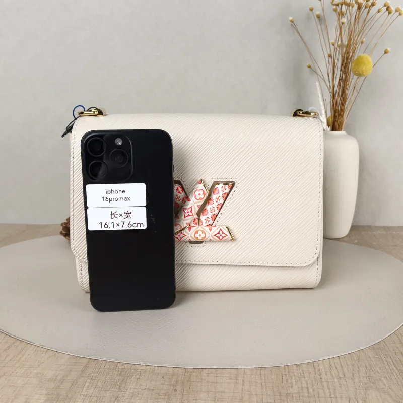 Louis Vuitton Crossbody Bag Twist White Epi Embossed Calfskin Pink 23 × 9.5 × 17 cm — cover view 5 of 5