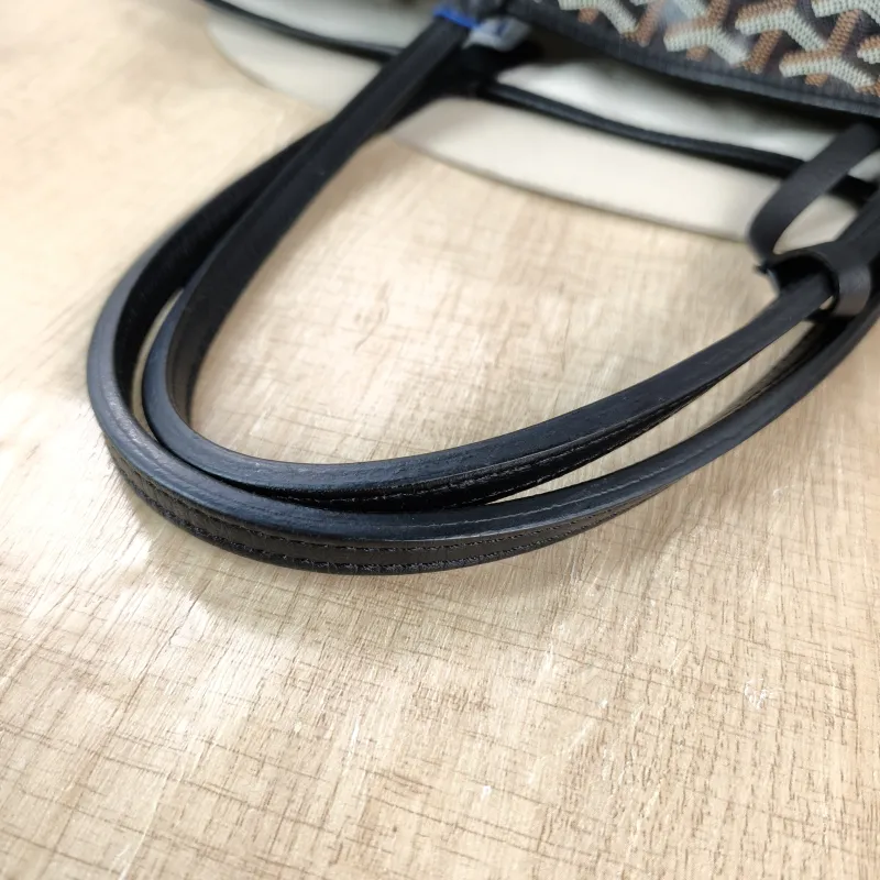 GOYARD Shoulder Bag SAINT LOUIS Shopping Tote Black PVC Small 34 × 15 × 28 cm — detail view 11 of 13