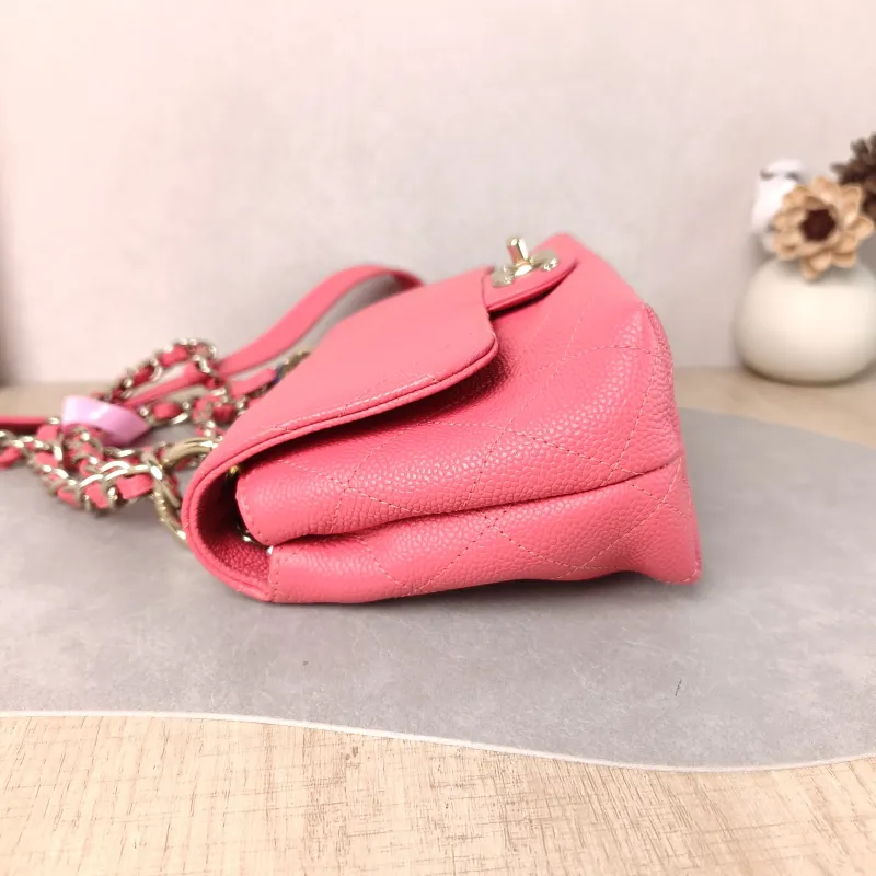 Chanel Crossbody Bag CF Crossbody Bag Red Grained Calfskin One Size 21 × 8 × 13 cm 29 — detail view 13 of 13