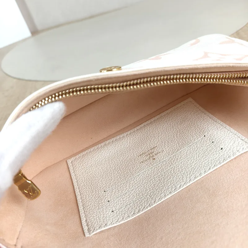Louis Vuitton Crossbody Bag IVY White · Pink Monogram Empreinte Embossed Calfskin Small 23.5 × 4.3 × 12 cm — detail view 4 of 11