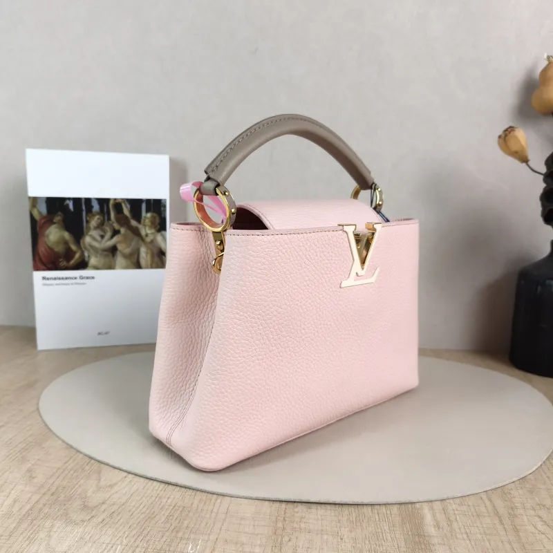 Louis Vuitton Top Handle Bag Capucines Pink Calfskin BB 27 × 9 × 17.5 cm — cover view 5 of 5