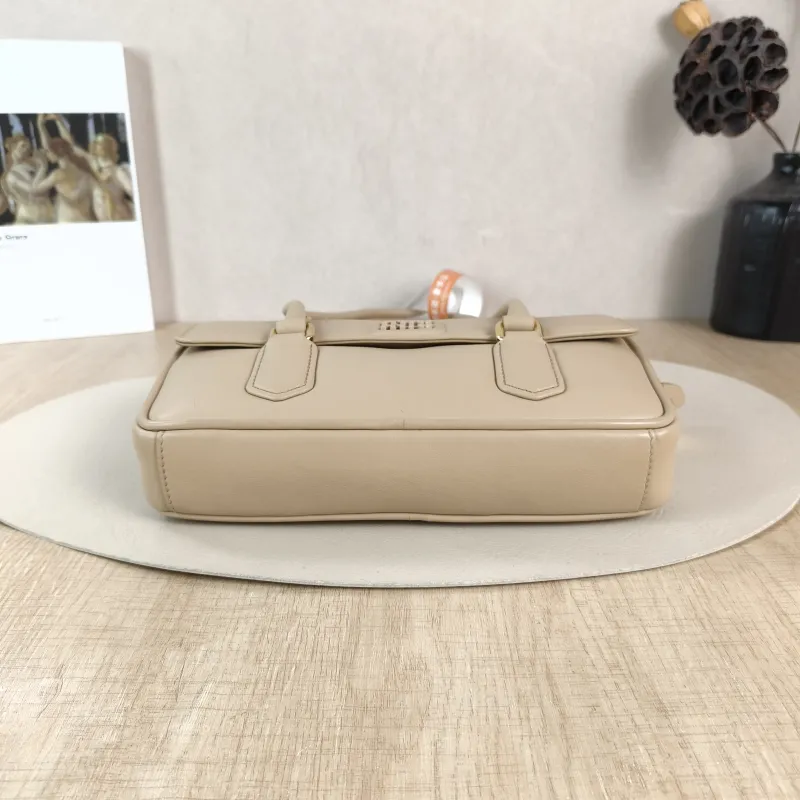Miumiu Shoulder Bag Shoulder Bag Taupe Calfskin 24 × 5 × 13 cm — cover view 6 of 6