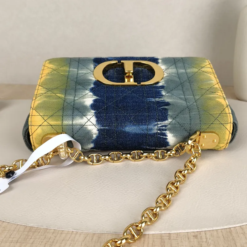 DIOR Crossbody Bag Caro Chain Bag Colorblock Canvas20 × 7 × 13.5 cm — detail view 7 of 13